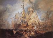 J.M.W. Turner The Battle of Trafalgar oil painting artist